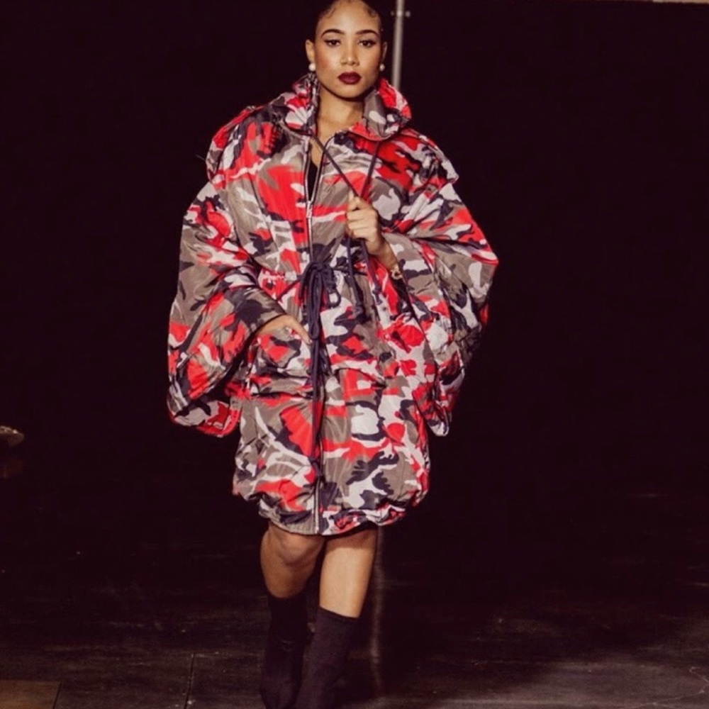 Oversized Camo Puff Jacket